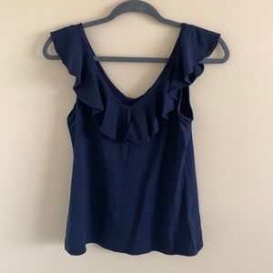 Lilly Pulitzer Alessa Top Sz Xs navy